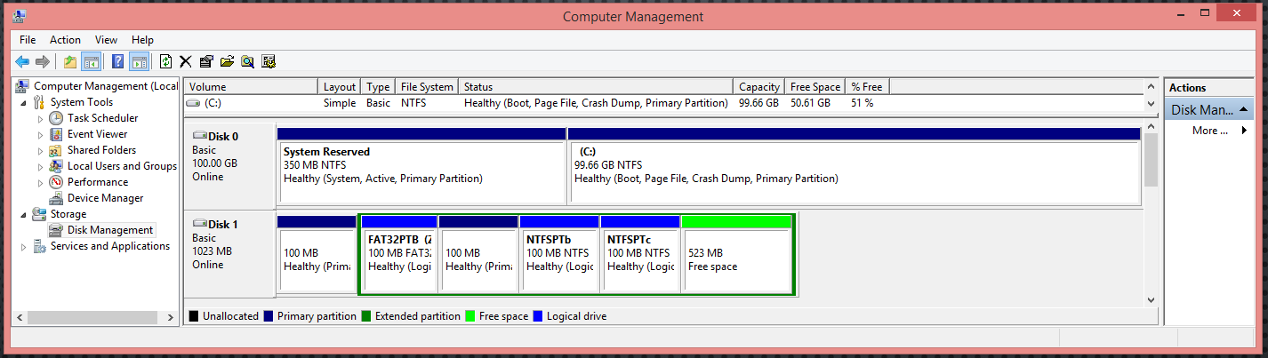 Disk Manager View