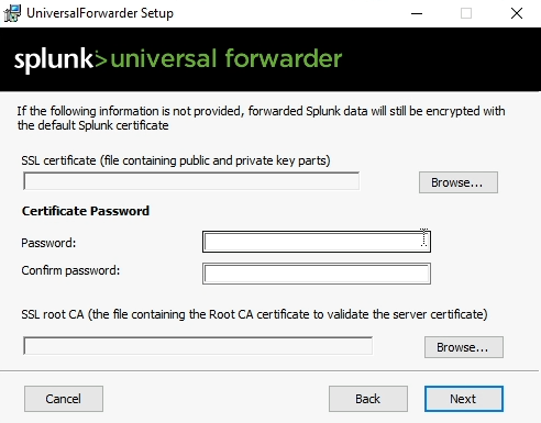 Splunk installer SSL