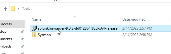 Splunk installer